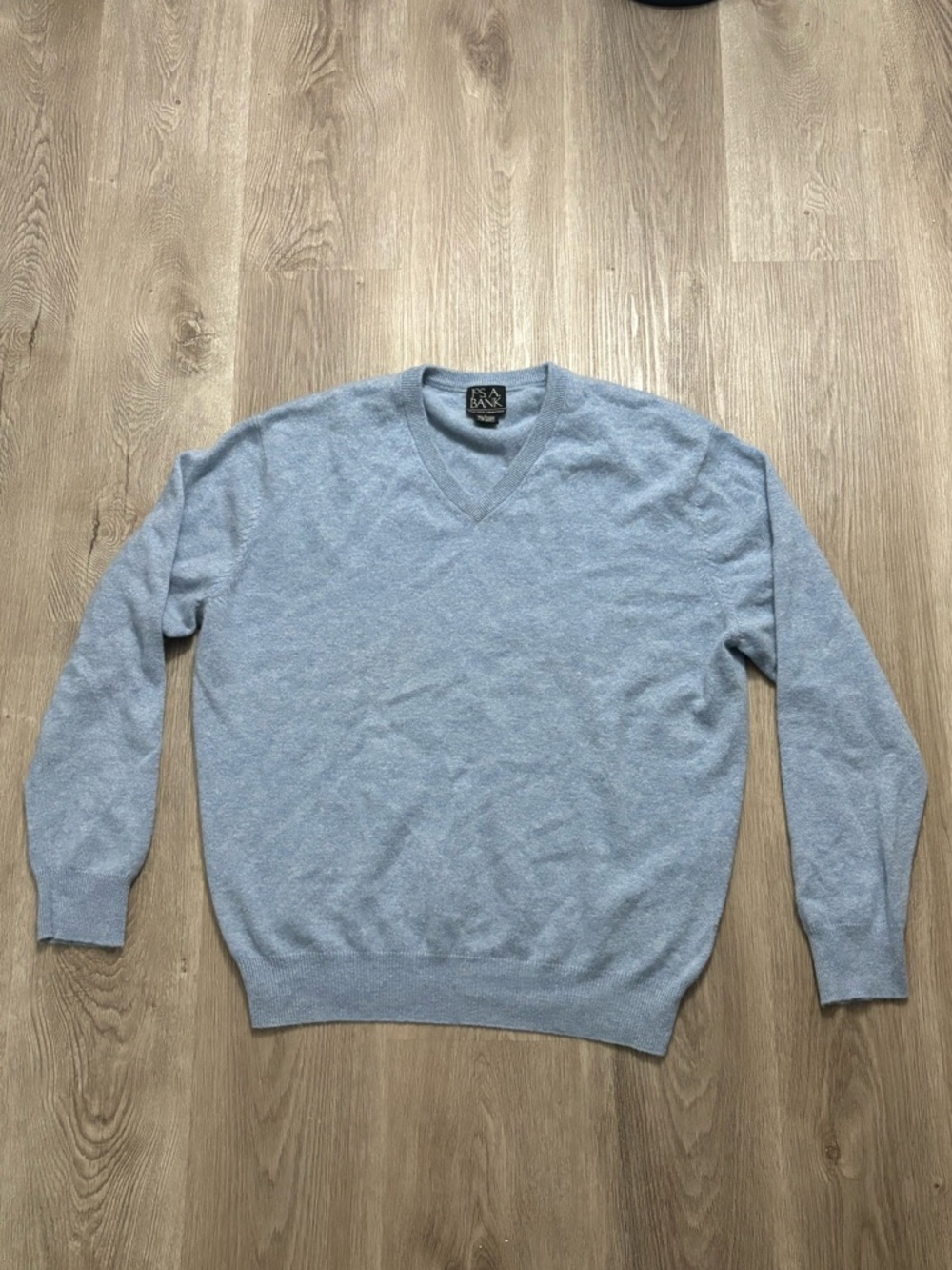 Jos. A. Bank Light Blue V-Neck Sweater